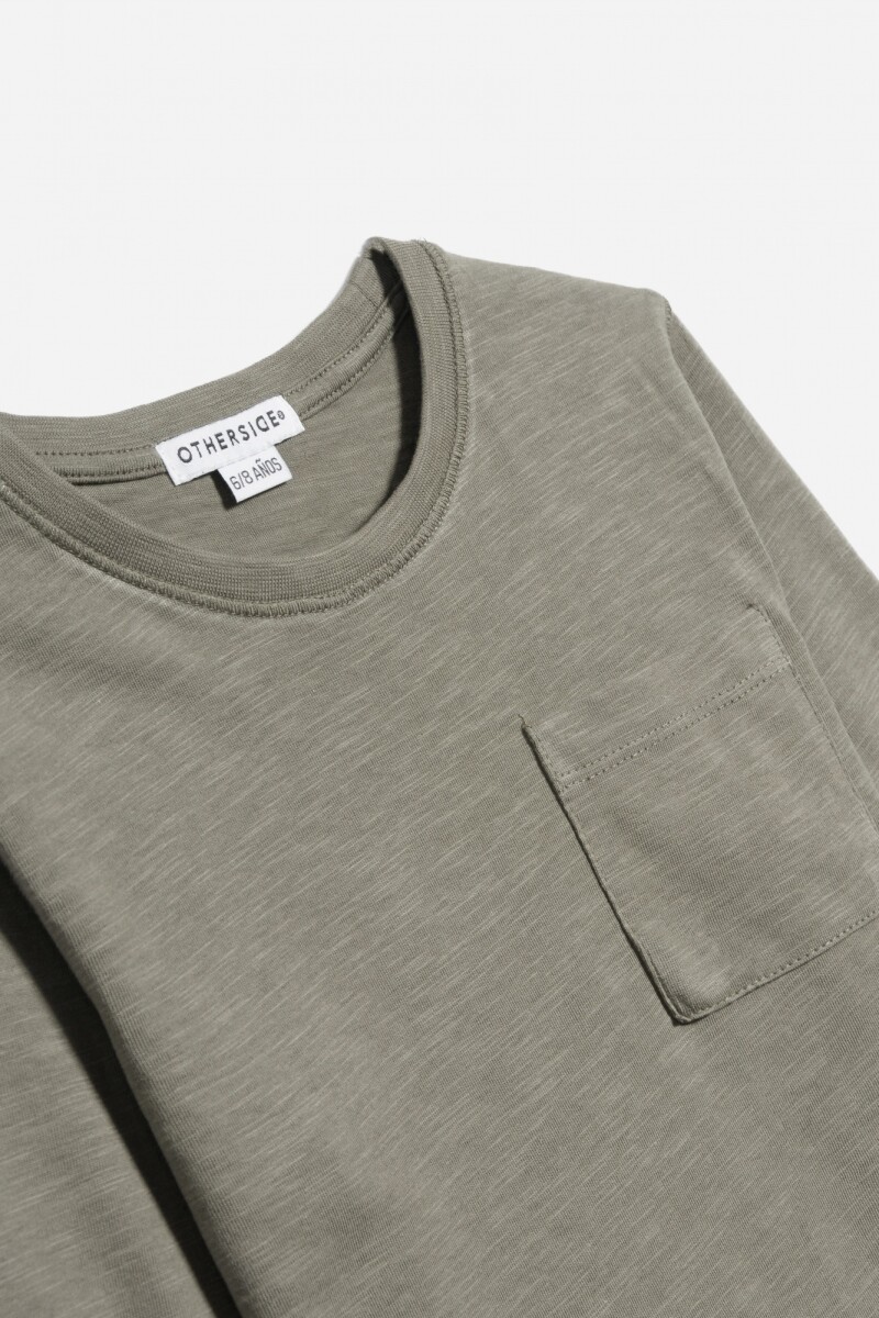 Remera básica manga larga KHAKI
