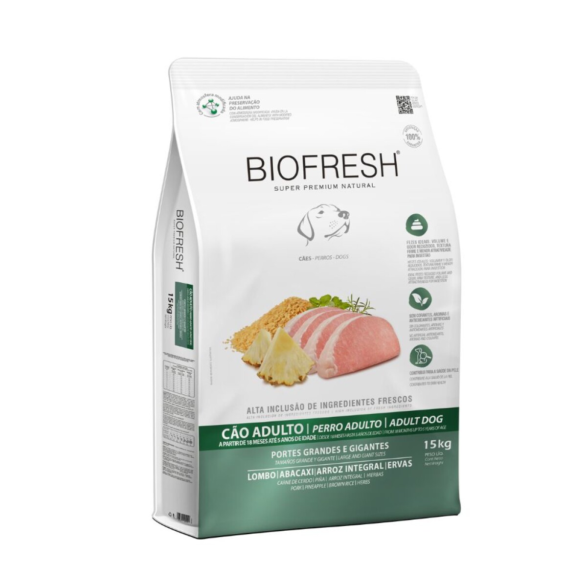 Biofresh Perro Adulto Raza Grande Cerdo y Ananá 15 kg 