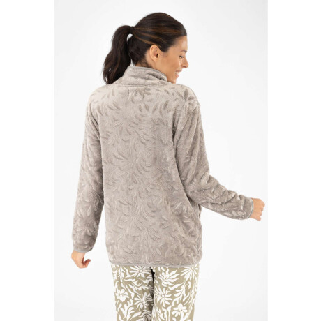 Campera textura Gris