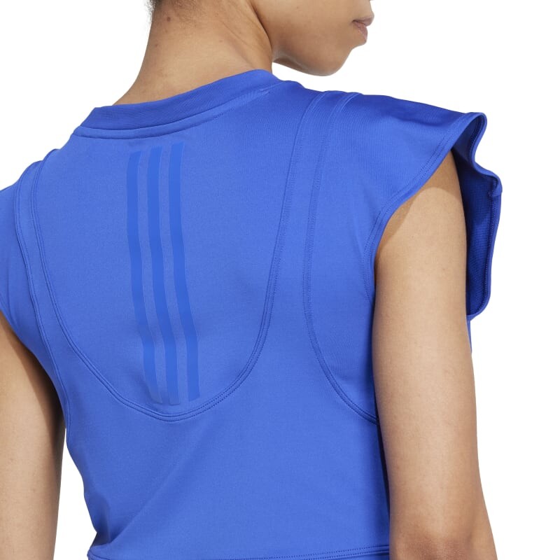 Remera Adidas Power Boxy 3 Rayas Azul