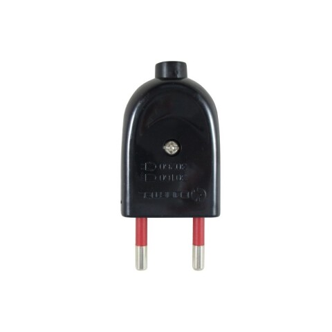 FICHA MACHO 2X10A REFORZADA - NEGRO FICHA MACHO 2X10A REFORZADA - NEGRO