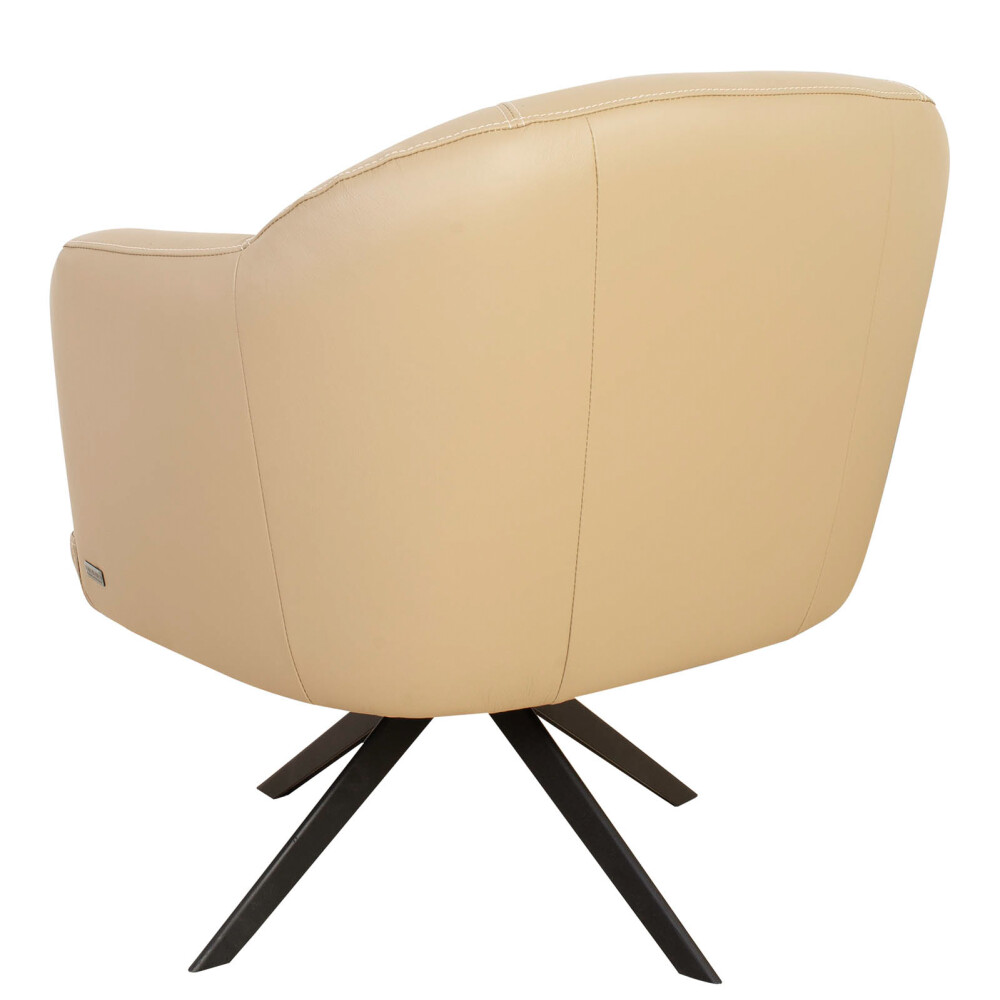 BUTACA GIRATORIA 1 CUERPO CUERO-100-NATURAL VERDE 1004 KHAKI