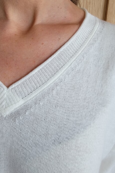 Remera Nogal Knitted Blanco