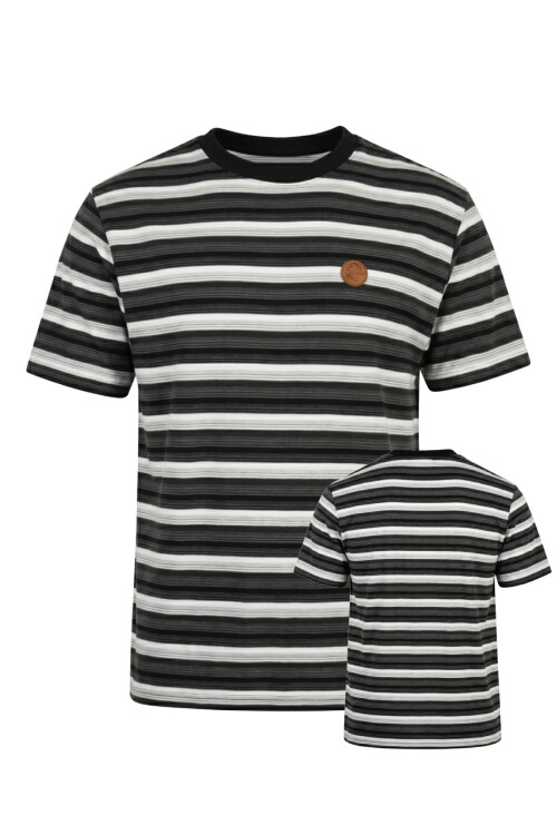 Remera O'Neill Brush Stripe Negro