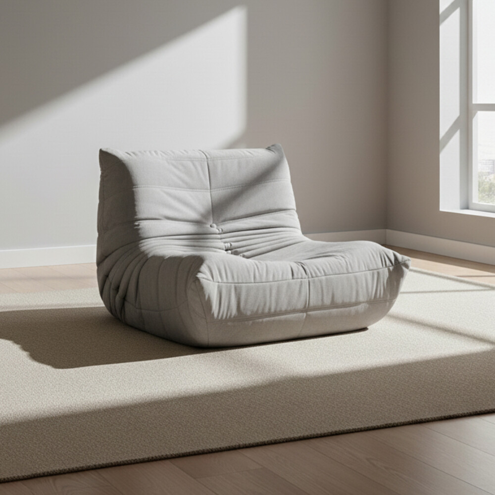 SOFÁ INIDIVIDUAL 1 CUERPO TELA GRIS AKIVA