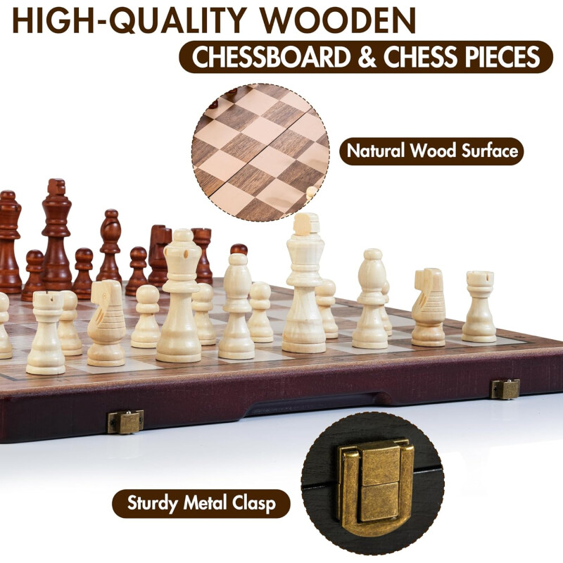 Juego de Mesa Ajedrez Madera 29cm Juego de Mesa Ajedrez Madera 29cm