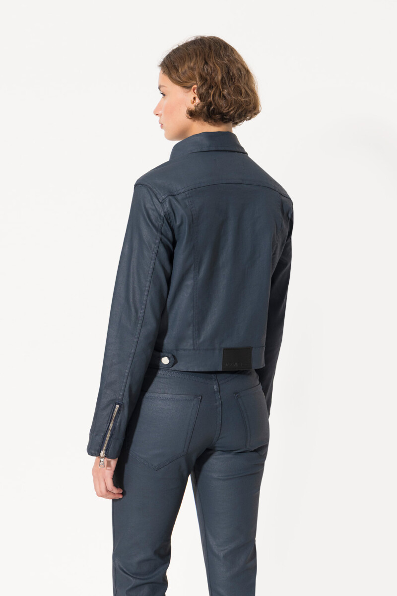 CAMPERA BIKER BLUE Azul