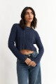 Sweater crop top AZUL