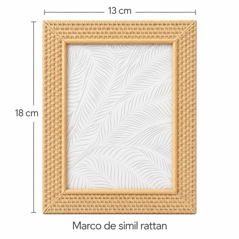 Portarretrato Símil Ratán 13x18 cm - Natural Claro Portarretrato Símil Ratán 13x18 cm - Natural Claro