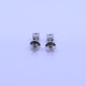 Caravanas oro 18k blanco engarce 4 puntas con brillantes. Caravanas oro 18k blanco engarce 4 puntas con brillantes.