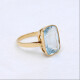 Anillo En Oro 18K Con Aguamarina Anillo En Oro 18K Con Aguamarina