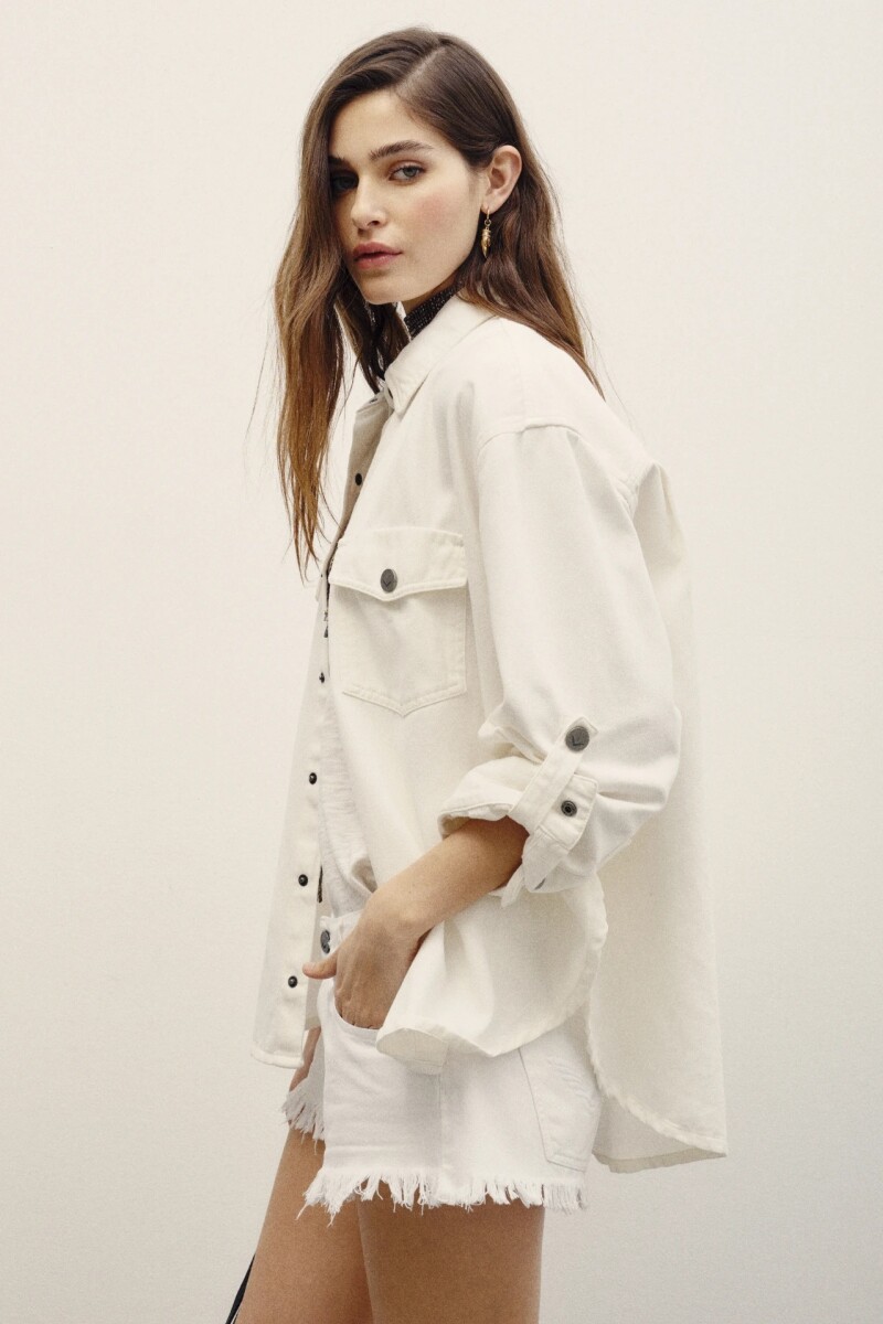 CAMISA BOY WHITE DENIM Blanco