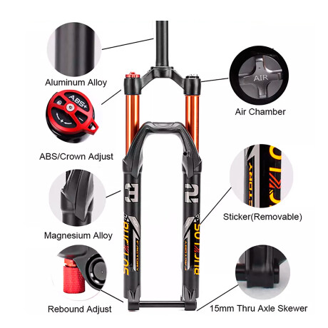 Horquilla Bucklos 29'' Trabuco Recto Bloqueo Manual 001
