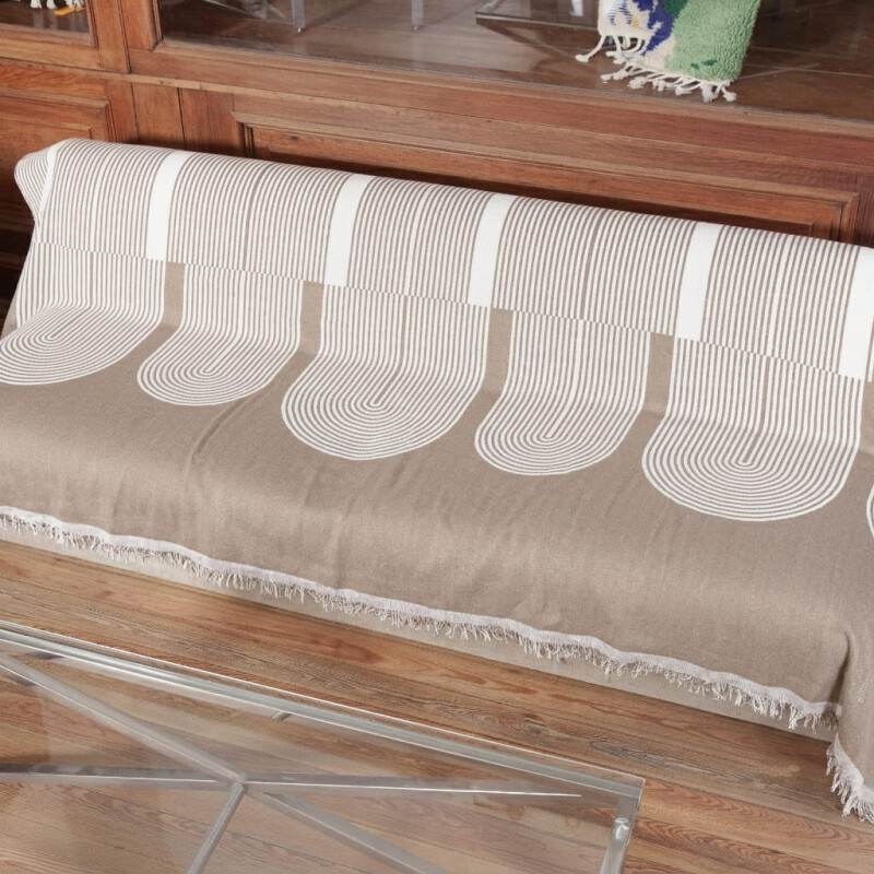 Manta para sillón y cama con diseños semicírculo 180x230cm