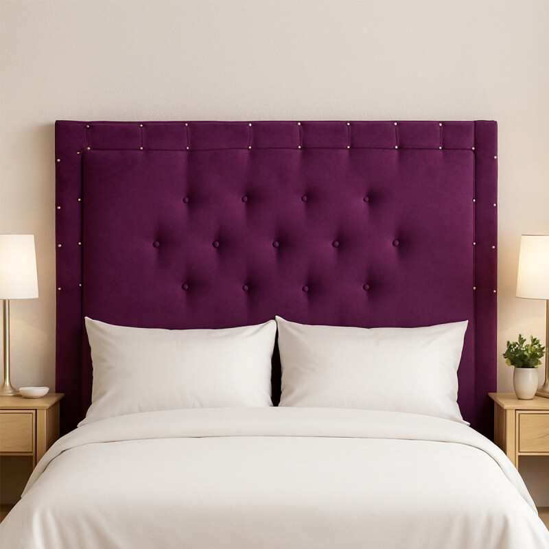 Respaldo De Sommier Ltc Relleno Con Guata Forrado En Suede Purpura Respaldo De Sommier Ltc Relleno Con Guata Forrado En Suede Purpura
