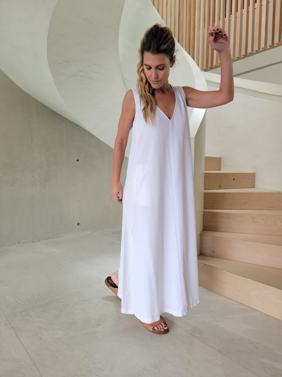 Vestido Formentera - Lino Blanco 