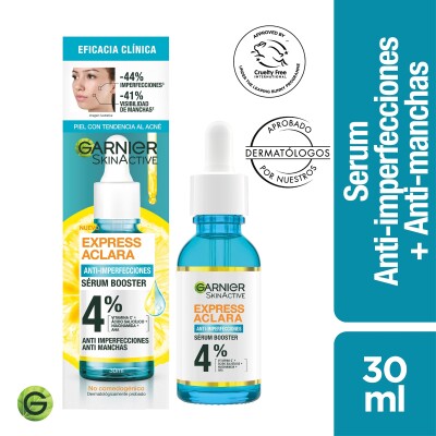 Sérum Anti Imperfecciones Express Aclara Garnier 30 Ml. Sérum Anti Imperfecciones Express Aclara Garnier 30 Ml.