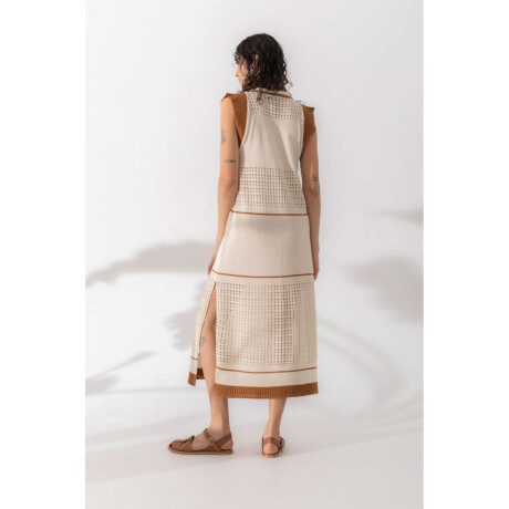 Vestido Stripe Crudo Y Came