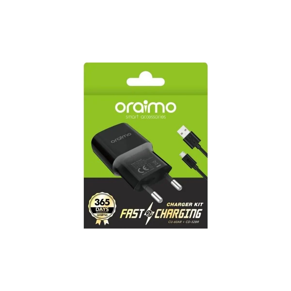 Cargador Oraimo fast charge micro USB 2A 