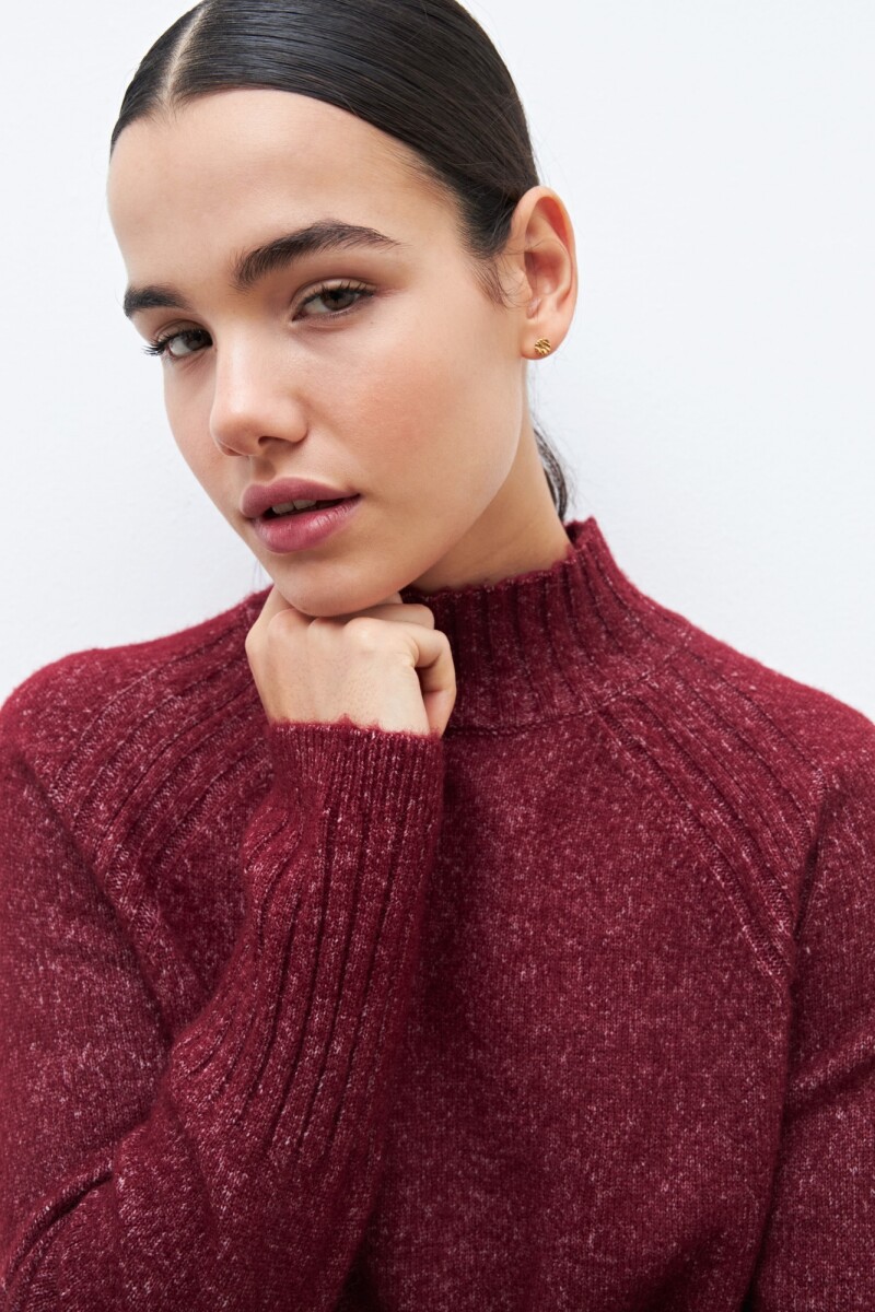 Polera oversized bordo