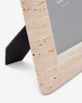 Portaretrarto Muire de travertino beige 25 x 20 cm