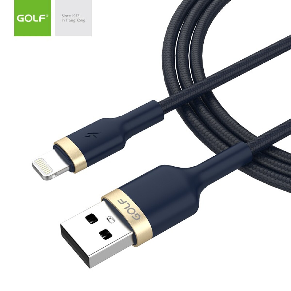 Cable Iphone Compatible Aprobado 1 metro Golf - Azul Petróleo 