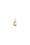 CHARM DE ALEACION DE METALES BAÑADO EN ORO DE 18 K CON FORMA DE LETRA G CON ARGOLLA Charm