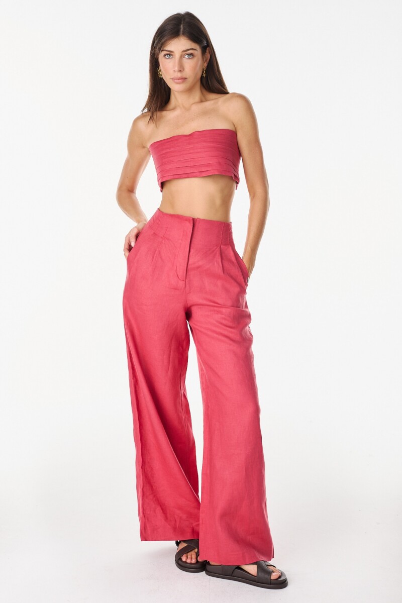 Pantalon Lino Soft - Terracota 