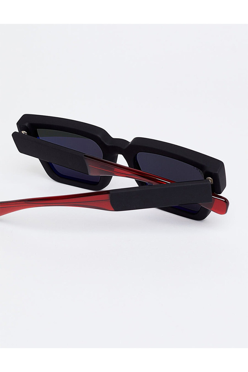 Lentes Tiwi Tokio Rubber Black With Red Tips With Black Lenses (flat+ar)
