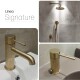 JUEGO DE GRIFERIA SIGNATURE BRUSHED GOLD CON LAVATORIO BAJO DORADO-BRUSHED GOLD