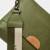 Morral Olivia en cuero graneado Verde