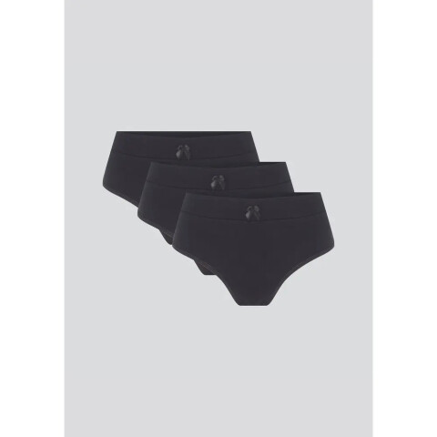 KIT COM 3 CALCINHAS FEM PRETO