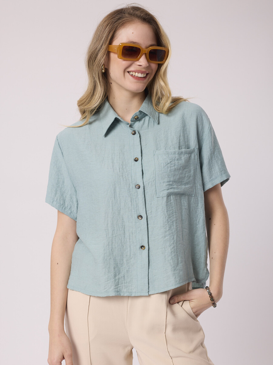 Camisa lino - verde claro 