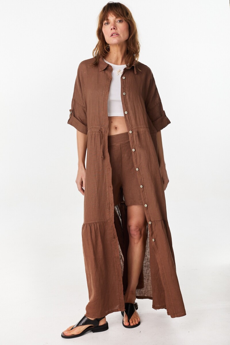 Vestido Camisero Julia - Chocolate 