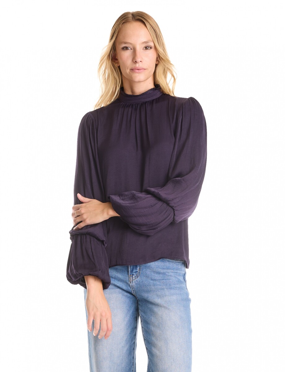 Blusa Mock Neck - Violeta 