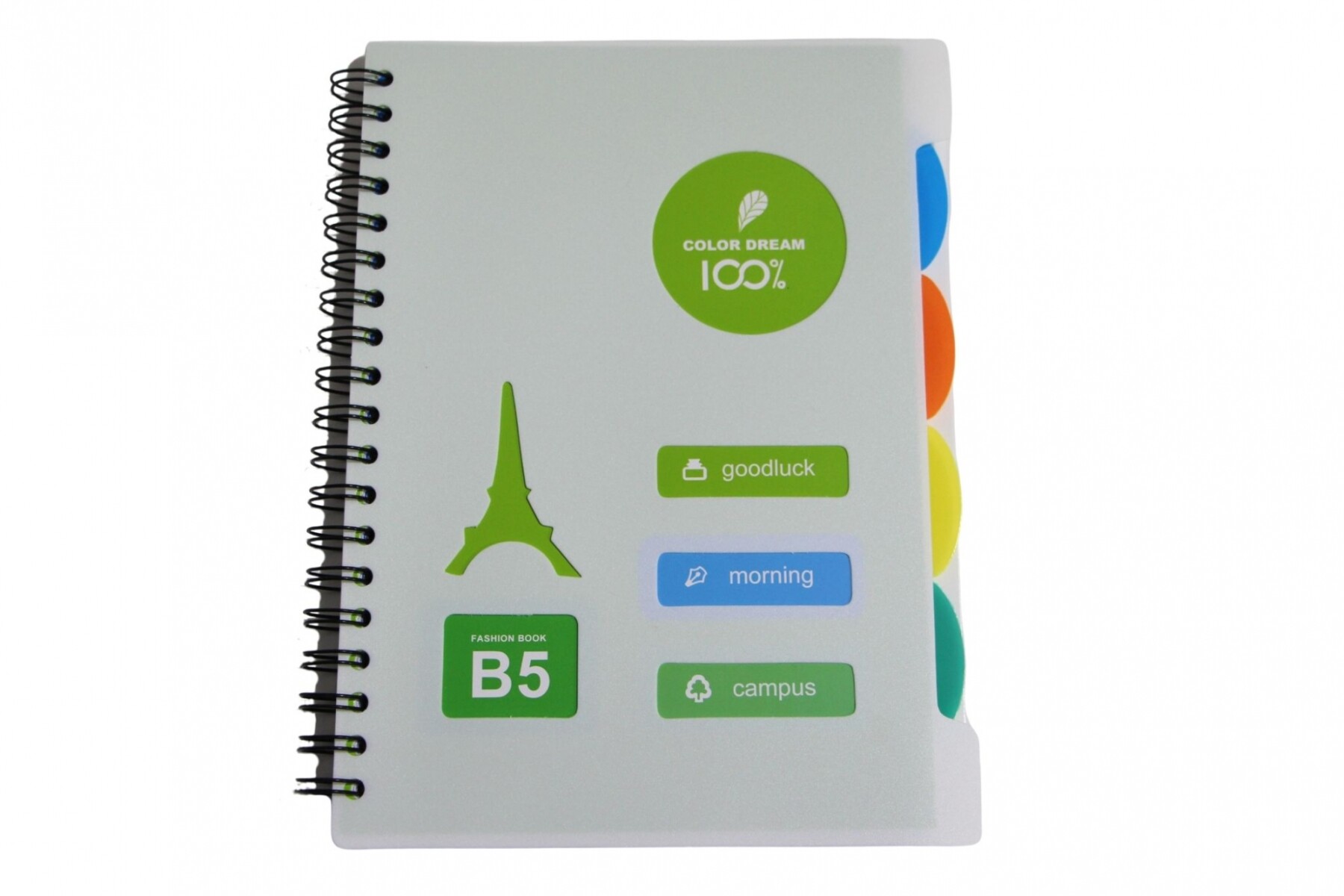 CUADERNO B5 16KPP TAMAÑO 18X26 - COLOR VERDE 