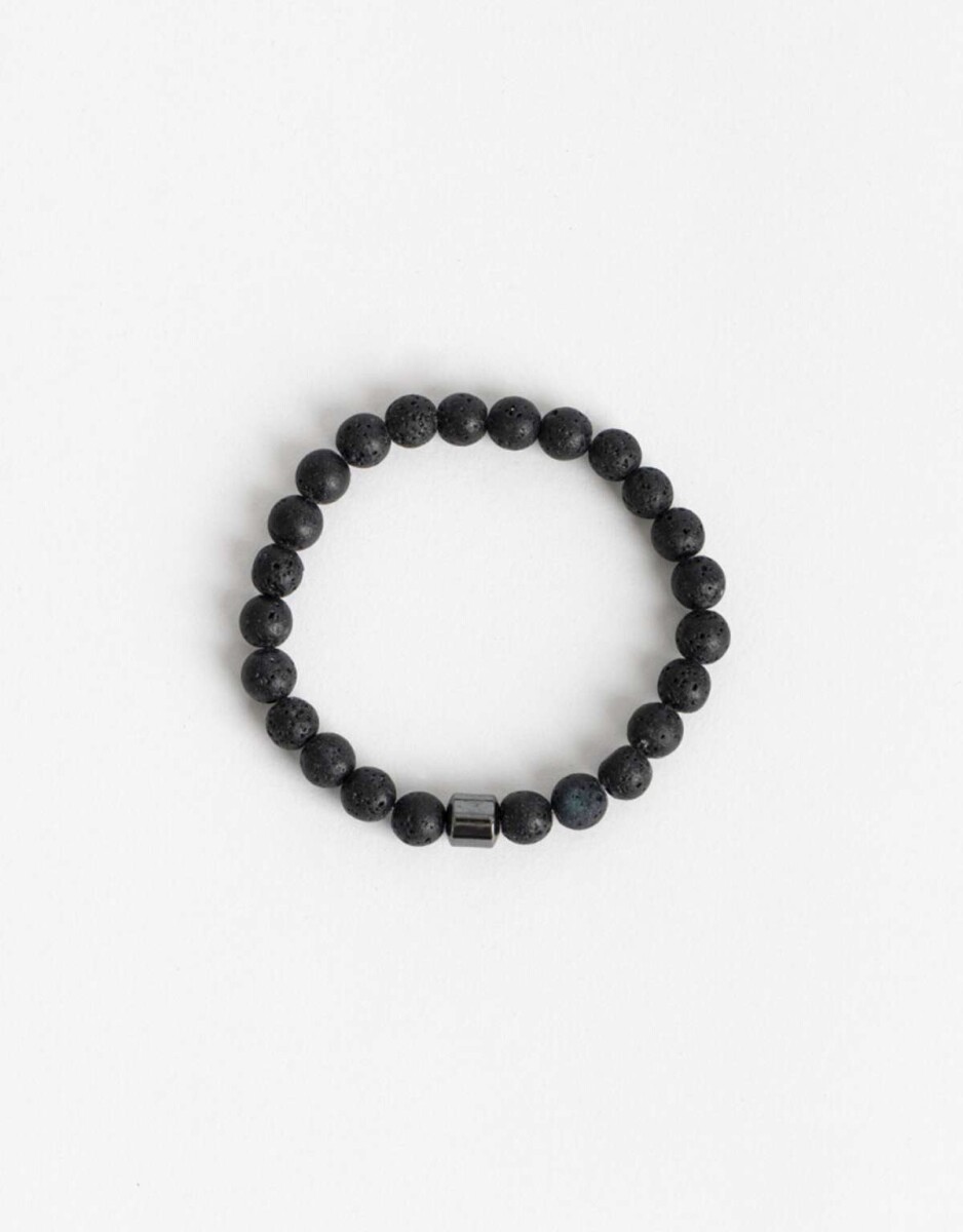Pulsera De Piedras Men´s Collection - Negro 