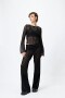 TOP YOKO Negro Florcitas