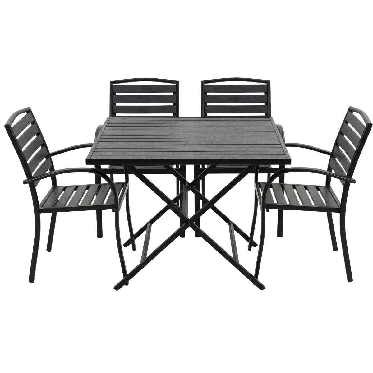 JGO JARDIN C/MESA CUAD NEGRO 5PZAS 