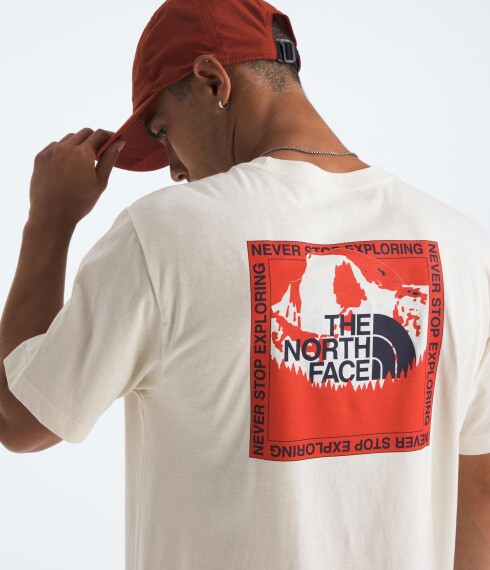 Remera de manga corta regular Stay Exploring White Dune