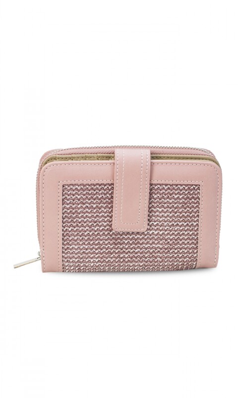 BILLETERA AGNES TEJIDO MAUVE