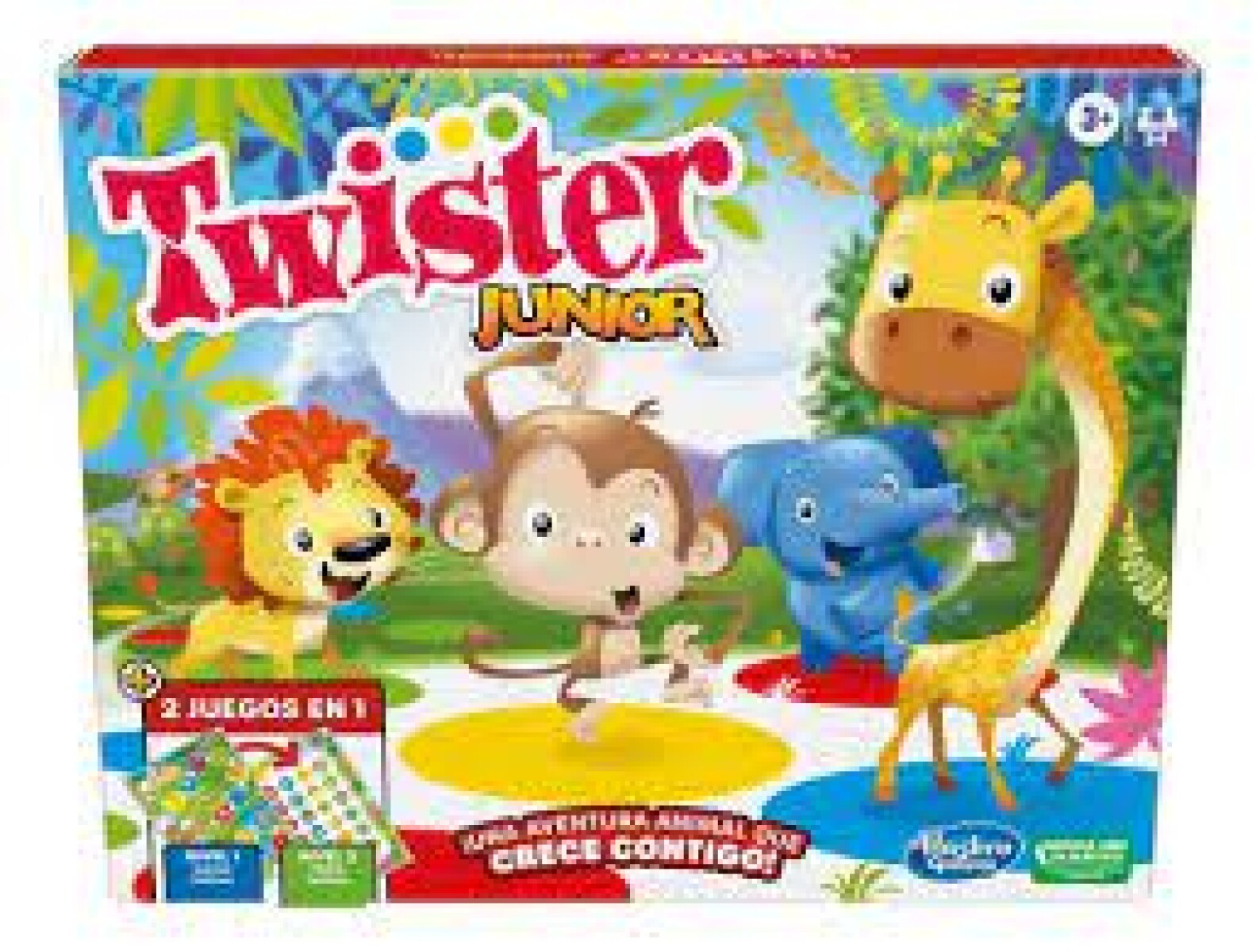 Twister Junior, tapete de 2 caras Animal Adventure 