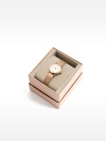 Reloj De Malla Metálica De Acero Inoxidable oro-rosa