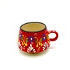 Taza de té de cerámica artesanal Roja