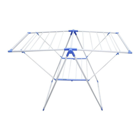 Tendedero Para Ropa De Pie Plegable Tender Acero Inoxidable Variante Color Azul con Blanco