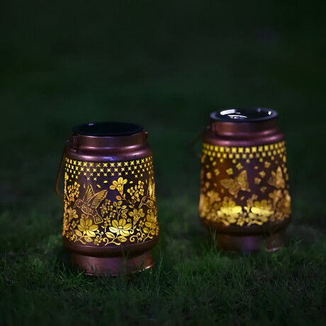 Farol De Jardín Fanal Luz Solar Colibrí