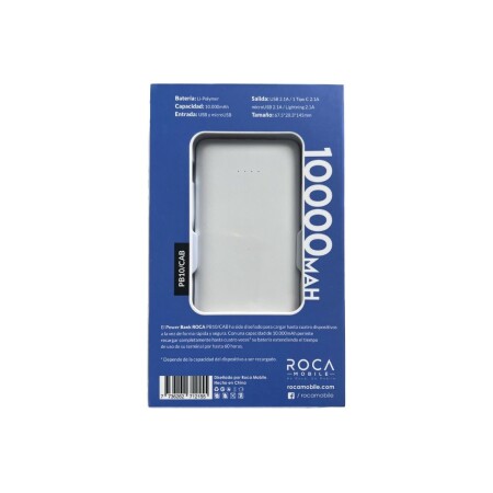 POWER BANK ROCA 10000 MAH BLANCO
