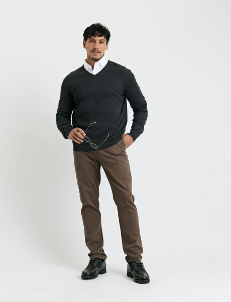 470985 SWEATER HARRINGTON LABEL Gris Oscuro