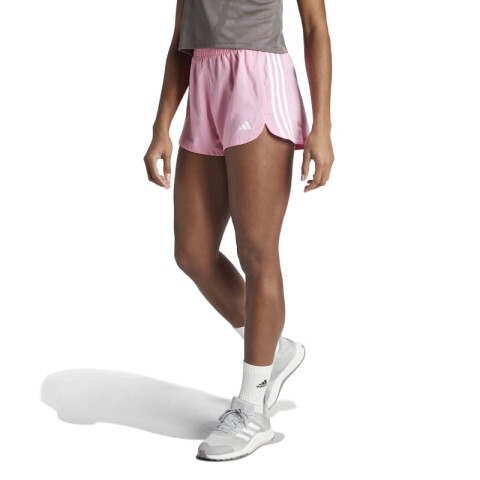 Short Adidas Pacer Training 3 Rayas Rosado