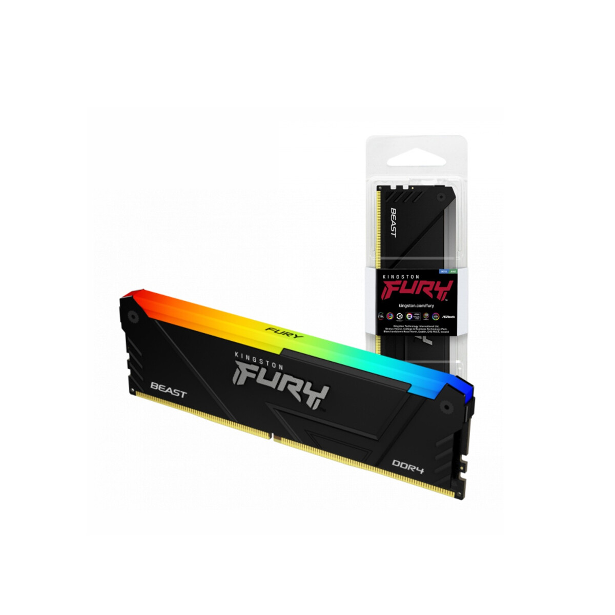 Memoria Kingston Fury Beast DDR4 16GB 3200Hz RGB 